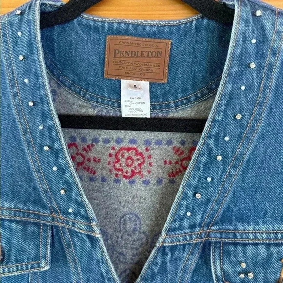Pendleton Denim and Wool Vest - Picture 2 of 5